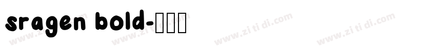 sragen bold字体转换